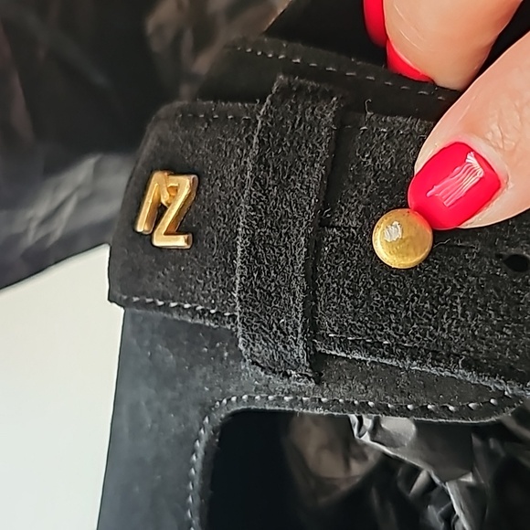 Zadig & Voltaire Black Suede Slide Sandals - FR 39 US 8 - Picture 3 of 11